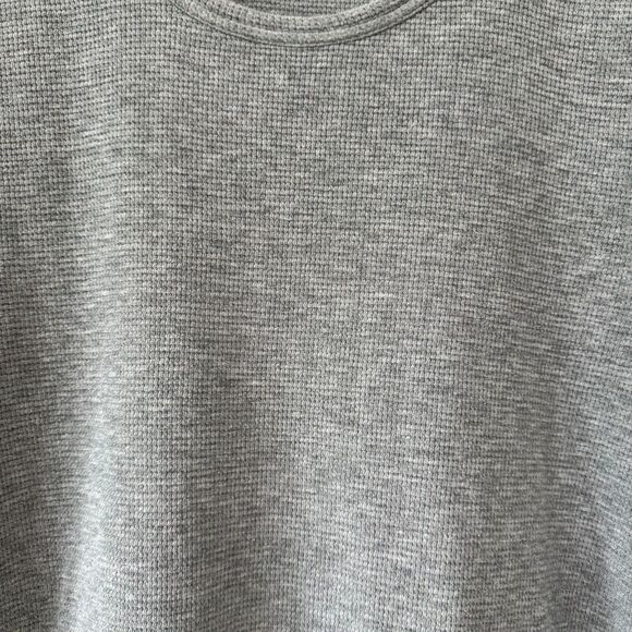 Club Monaco Men's Gray Waffle Knit Long Sleeve Top - Size M - Picture 2 of 5